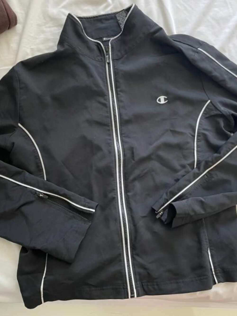 Champion Elite Black Zip-Up Windbreaker Jacket